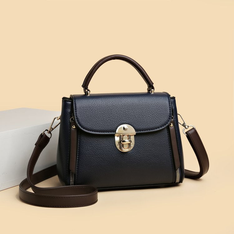 All-Match Women's Color Contrast Casual Shoulder Bag - Trendy PU Crossbody Small Square Bag